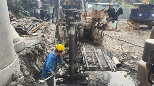 圖示三(簡述：谷關水資源回收中心微型樁打設)