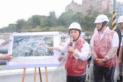 有備無患-凱米颱風中市防汛嚴陣以待-盧市長視察海線南山截水溝-協力守護台中平安