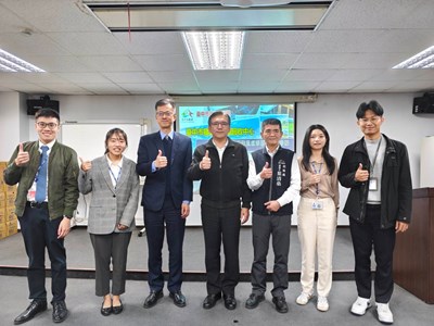 水利局范局長-廉政署中調組劉組長-台中市政風處葉副處長及學習司法官參訪合照