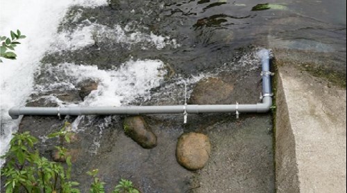 食水嵙溪番嶺橋下游固床工管狀魚道